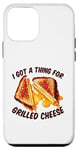 Coque pour iPhone 12 mini J'AI UN FAIBLE POUR LE FROMAGE GRILLÉ Funny Cheesy Foodie Meme