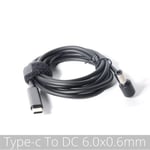 1.5m 6.0x0.6 Câble de chargement USB type-c PD, adaptateur d'alimentation, convertisseur vers prise mâle 14, pour Lenovo Asus Hp, chargeur d'ordinateur portable