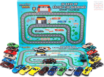 Advent Calendar 2022 Kids Car Advent Calendars With 24 Diecast Mini Racing Cars