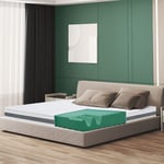 Matelas orthopédique 80 x 190 en mousse antibactérienne Hauteur 16 cm Revêtement 3D Air en fibre hypoallergénique et anti-acariens