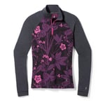 Smartwool Womens Cl Thermal Merino Base Layer 1/4 Zip F20 (Lila (PURPLE IRIS FLORAL) Small)