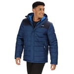 Regatta Veste d'hiver technique à capuche effet laine isolante, légère et déperlante NEVADO III Doudoune Homme Prussian/Navy FR : 3XL (Taille Fabricant : XXXL)