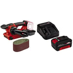 Einhell Professional Ponceuse à bande sans fil TP-BS 18/457 Li BL-Solo Power X-Change (18 V, Li-Ion, Brushless, avec 3 bandes de ponçage de grain P80 457x75 mm) avec Chargeur et Batterie 4,0Ah