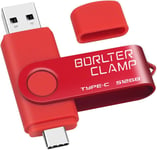 Clé Usb Type C 512 Go, Borlterclamp Mémoire Stick Double Connecteur Usb C 3.0 U Disque Flash Drive Pour Smartphone Android Samsung S10/S9, Huawei Honor, Etc., Tablette Et Ordinateur (Rouge)