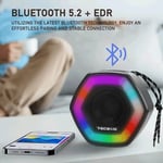 TECEVO BoomBox Bluetooth 5.0 Wireless Speaker Portable Travel Rugged Loud Bass