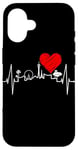 Coque pour iPhone 16 Las Vegas La Silhouette Battement Coeur Nevada Sin City USA