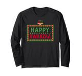 Kinara Seven Candles Principles Of Kwanzaa Happy Kwanzaa Long Sleeve T-Shirt