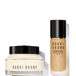 Bobbi Brown 24-hour Hydration Duo - Vitamin Enriched Face Base & Foundation Bundle (Various Shades) - Neutral Warm Natural