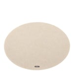 Ziczac - Nuno dekkebrikke 45x33 cm oval beige