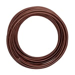 Vaessen Creative Fil Aluminium - Marron - 10 m x 5 mm - Souple - Chocolate - pour Loisirs Créatifs, Perlage et Bijoux