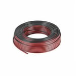 Rouleau de câble parallèle audio rouge et noir 2x1mm 100 mètres GSC 3902905