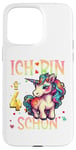 Coque pour iPhone 15 Pro Max Kinder ich bin schon 4 anniversaire licorne 4 ans fille