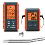 As PA Wireless Meat Thermometer With 2 Propes For Grilling Kitchen Food Cookin