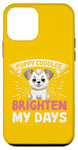 Coque pour iPhone 12 mini Puppy Cuddles Brighten My Days Chien mignon