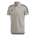 adidas Men's Con20 Polo Shirt, Team Mid Grey Black, 4XL UK