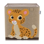 Boîte de rangement en tissu pour enfant "tigre" sur fond foncé, compatible Ikea Kallax Lifeney Fackelmann