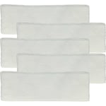 Vhbw - 5x Housses de rechange remplacement pour Kärcher 2.863-020.0 pour nettoyeur à vapeur, balai vapeur - microfibre, blanc