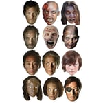 The Walking Dead Masks - 12 pack Daryl Dixon Rick Grimes Zombies Carol Carl