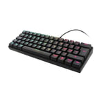 Gaming-tastatur 60% RGB med nordisk layout og brune kontakter