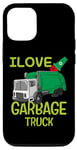 Coque pour iPhone 14 Pro Love Camion poubelle de recyclage pour enfants et adultes