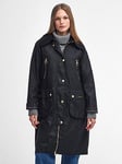 Barbour Ebberston Wax Jacket - Black, Black, Size 8, Women