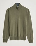 Gran Sasso Wool/Cashmere Half Zip Olive Green