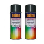 Lot de 2 bombes de peinture Belton Spectral RAL7016 Gris anthracite