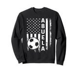 Soccer Abuela America Flag Vintage Christmas Xmas Sweatshirt