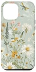 iPhone 15 Plus Sage Green Boho Botanical Wildflowers Plants Case