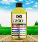 100% Cold Pressed Pure Castor Oil Eyelashes Eyebrows Hair Skin Nails, Bod 100ml