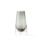 Audo Copenhagen - Echasse Series - Vase, S, Smoke/Brushed Brass - Vaser - Theresa Rand - Grå