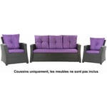 Coussins pour mobilier de jardin extérieur, Coussins pour canapé, coussins pour banc, coussins de balançoire, Coussins de chaise, Violet