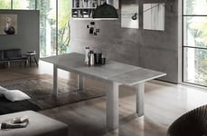 Dmora - Table extensible Natan, Console extensible jusqu'à 12 places, Console extensible 100% Made in Italy, 160/210x90h75 cm, Gris