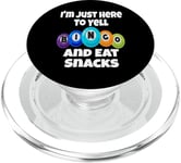 I'm Just Here To Yell Bingo And Eat Snacks Soirée de jeu amusante PopSockets PopGrip pour MagSafe