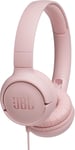 JBL Tune 500 Wired Headphones On-Ear Pure Bass with Remote & Mic - Pink