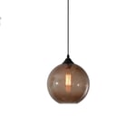 Nordic Modern Glass Pendant Lights for Kitchen Island, Restaurant Hanging Lamp Cafe Bedroom Kitchen Loft Decoration Chandelier Lighting Fixture E27, Dia 25cm