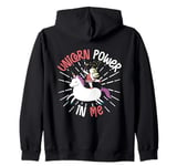 Unicorn rainbow - Unicorn power in me Zip Hoodie