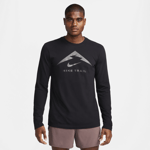 Nike Men's Long-sleeve Trail Running T-shirt Dri-fit Juoksuvaatteet BLACK