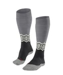 FALKE Women's SK2 Intermediate W KH Wool Functional Yarn Warm Thick 1 Pair Skiing Socks, Black (Black-Mix 3010), 4-5