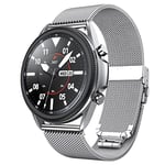 ANBEST Bracelet Compatible avec Samsung Gear S3/Galaxy Watch 46mm 2019/Galaxy Watch 3 45mmBracelet, 22mm Bande en Acier Inoxydable Métal de Remplacement pour Vicoactive 4/Venu 2 Bracelet, Argent