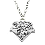 Halsband Hjärta Claddagh Irländsk Lojalitet/Kärlek/Vänskap Silver