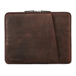 STILORD 'Merkur' Pochette Ordinateur 14 Pouces Cuir Housse Ordinateur 13,3 Pouces Vintage Etui PC Femme Sacoche Ordinateur Homme Pochette de Protection Ordi Portable, Couleur:zamora - marron