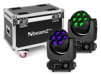 BeamZ Pro MHL740 Mov Head Zoom 7x40W 2pcs FC, BeamZPRO MHL740 Movinghead med wash funktion i flightcase