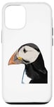 iPhone 12/12 Pro Puffin Auks Seabird Lunde alken Wildlife Animal Illustration Case