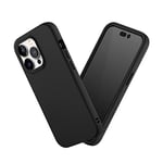 RhinoShield Coque Compatible avec [iPhone 14 Pro] | SolidSuit - Coque Fine avec Technologie d'absorption des Chocs et Finition Premium Matte - Noir Classic