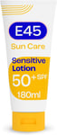 E45 Sun Body Lotion for Sensitive Skin. Hydrating Sun Cream with Very High UVA a