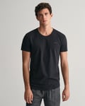 Gant Mens Crew Neck T-Shirt 2-Pack - Black material_cotton - Size Large