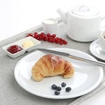 Holst Porzellan CT 021 Lot de 6 Assiettes Plates en Porcelaine Blanc 20 x 20 x 2,2 cm