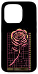 Coque pour iPhone 15 Pro Vaporwave Rose rétro Futuriste Rose Esthétique