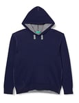 United Colors of Benetton Men's T-Shirt with Hood. M/L 1194K200C Long Sleeve Hoodie, Dark Blue 252, EL